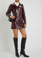 Courrèges Reedition Crinkled Vinyl Jacket Burgundy