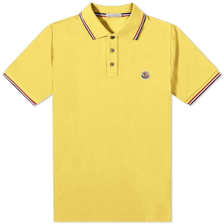 Photo: Moncler Men's Classic Logo Polo Shirt in Yellow