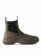 Burberry - Leather and Rubber Chelsea Boots - Green