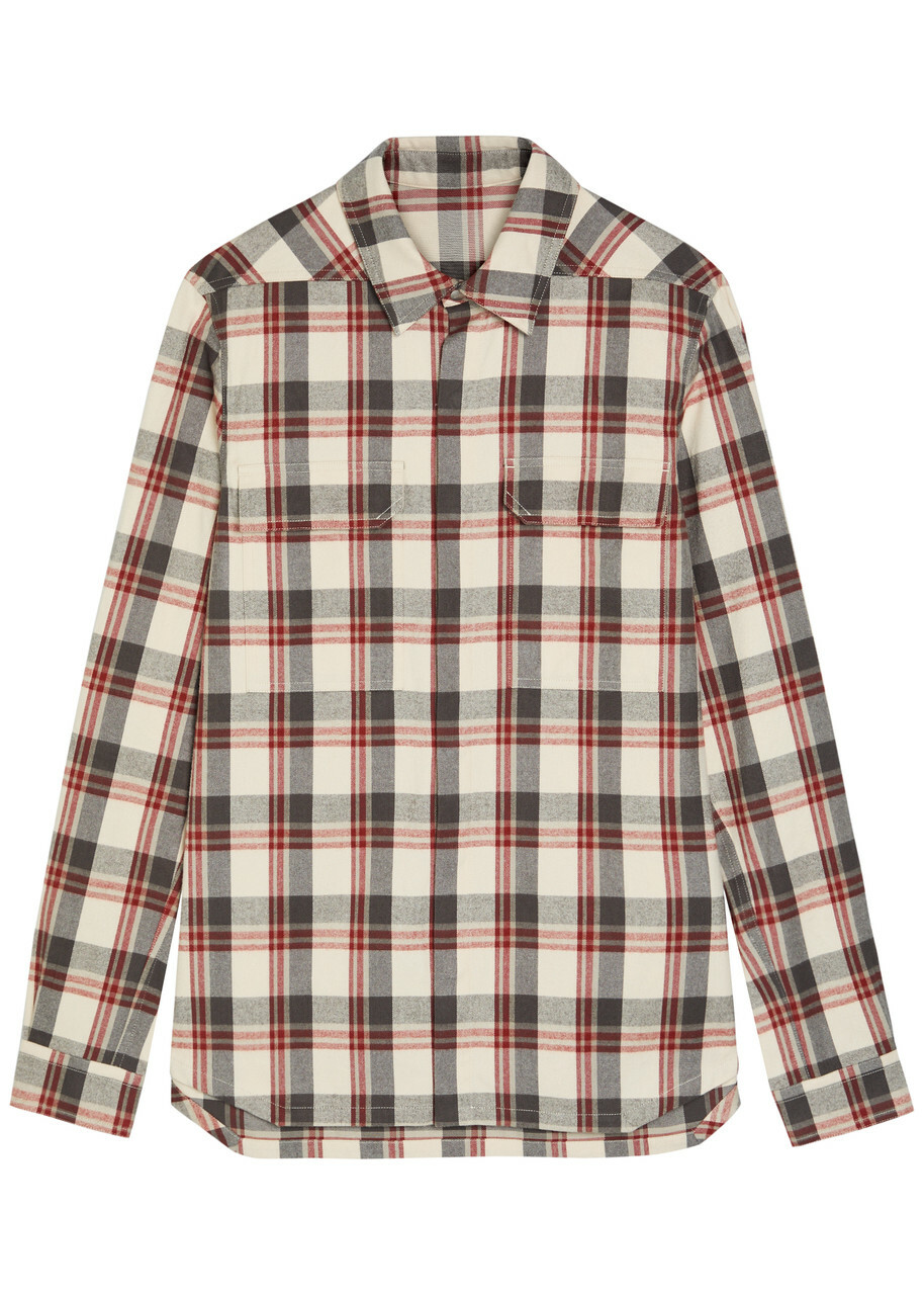 Rick Owens Camicia Plaid Flannel Shirt Multicoloured 1
