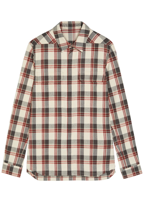 Photo: Rick Owens Camicia Plaid Flannel Shirt Multicoloured 1