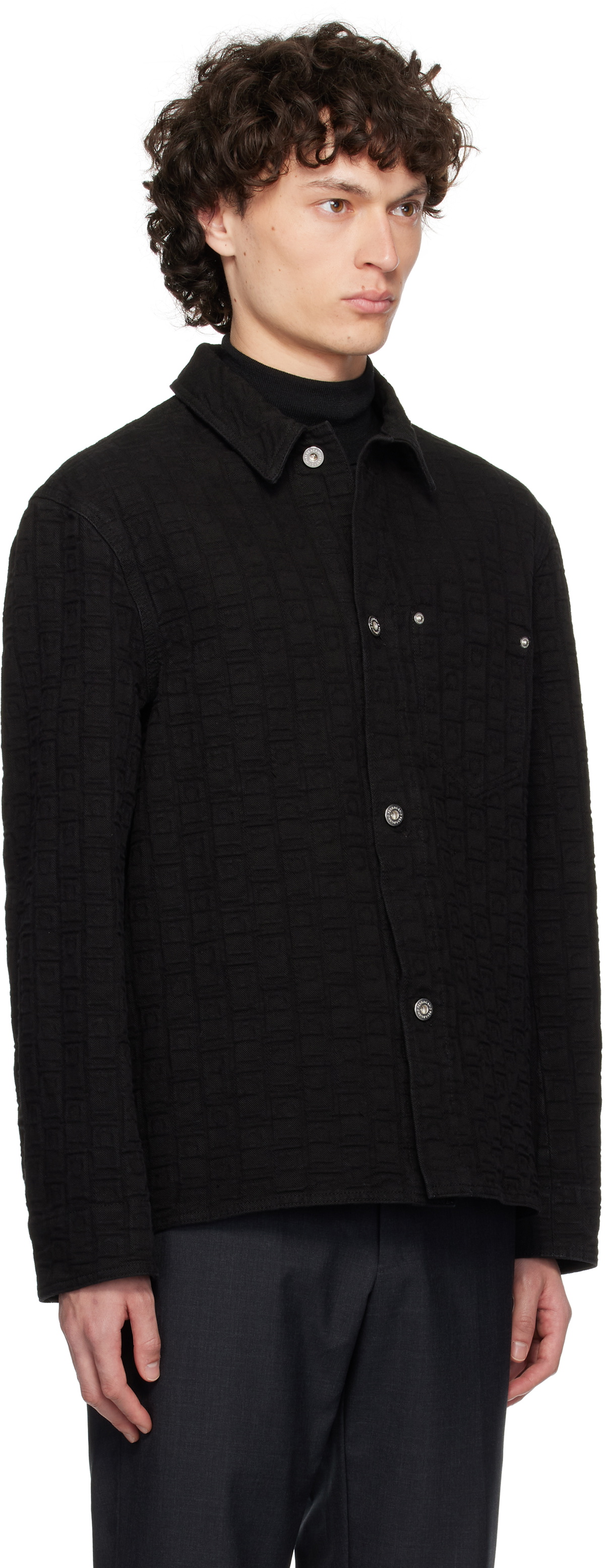 Ferragamo Black Monogram Shirt