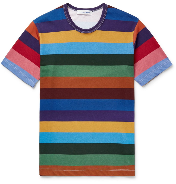 Photo: Comme des Garçons SHIRT - Striped Cotton-Jersey T-Shirt - Multi