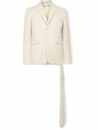 Off-White - Embellished Twill Suit Jacket - Neutrals