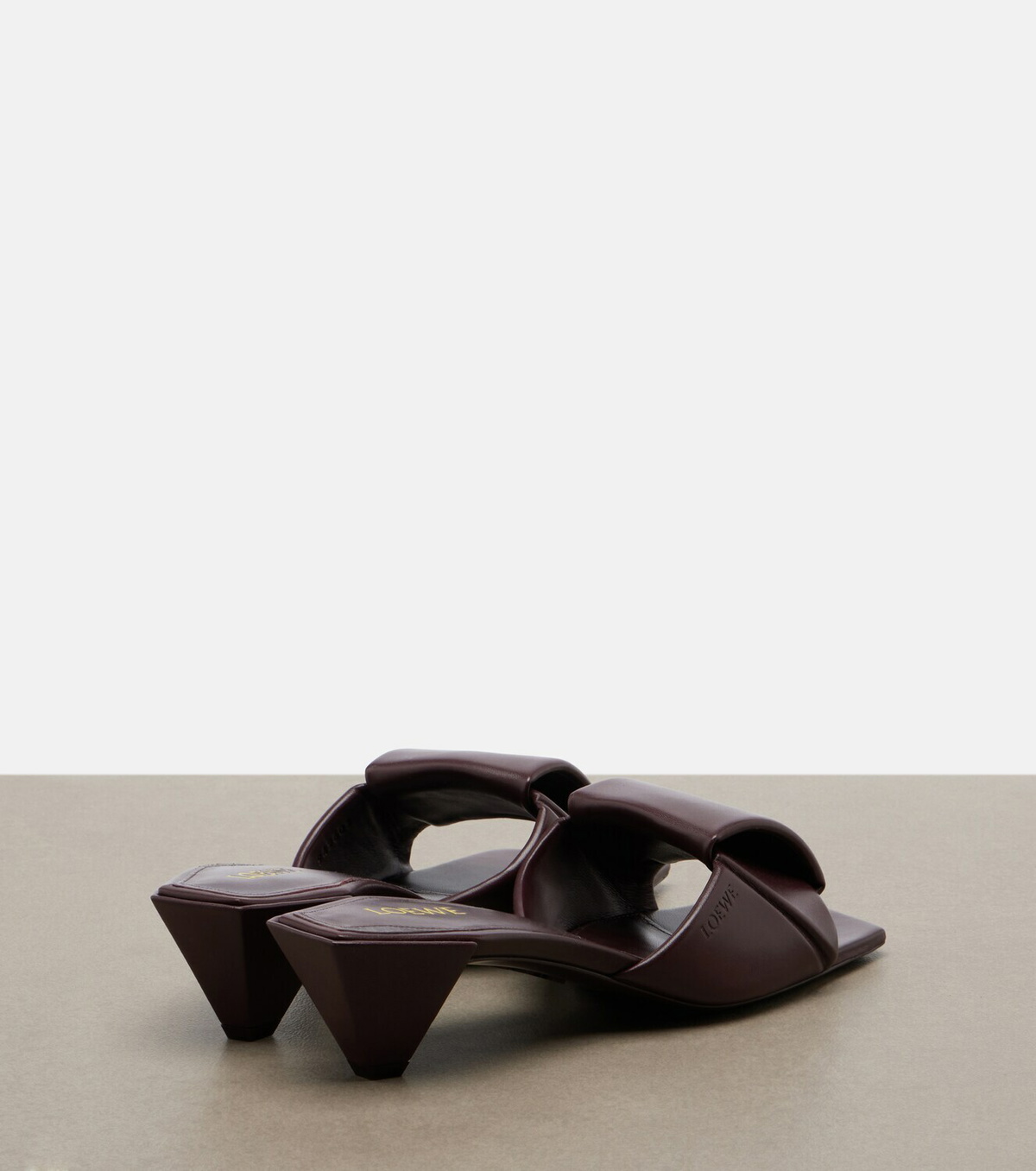 Loewe Origami leather mules