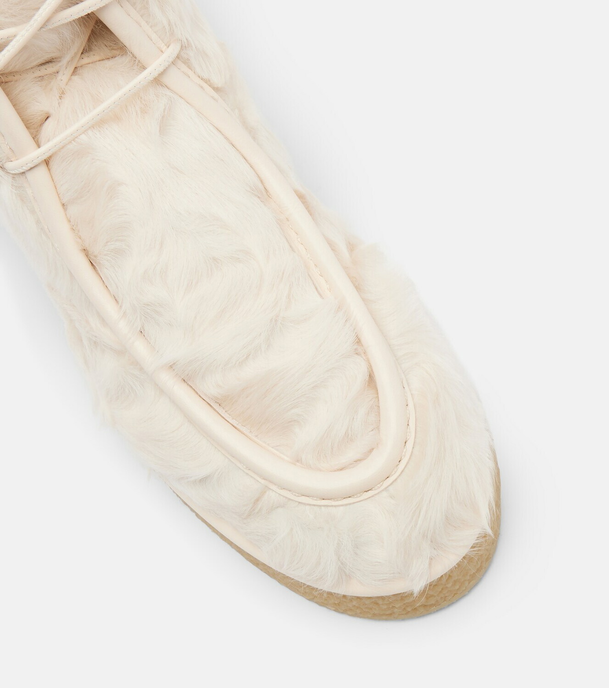 Aquazzura Frosty leather-trimmed shearling ankle boots