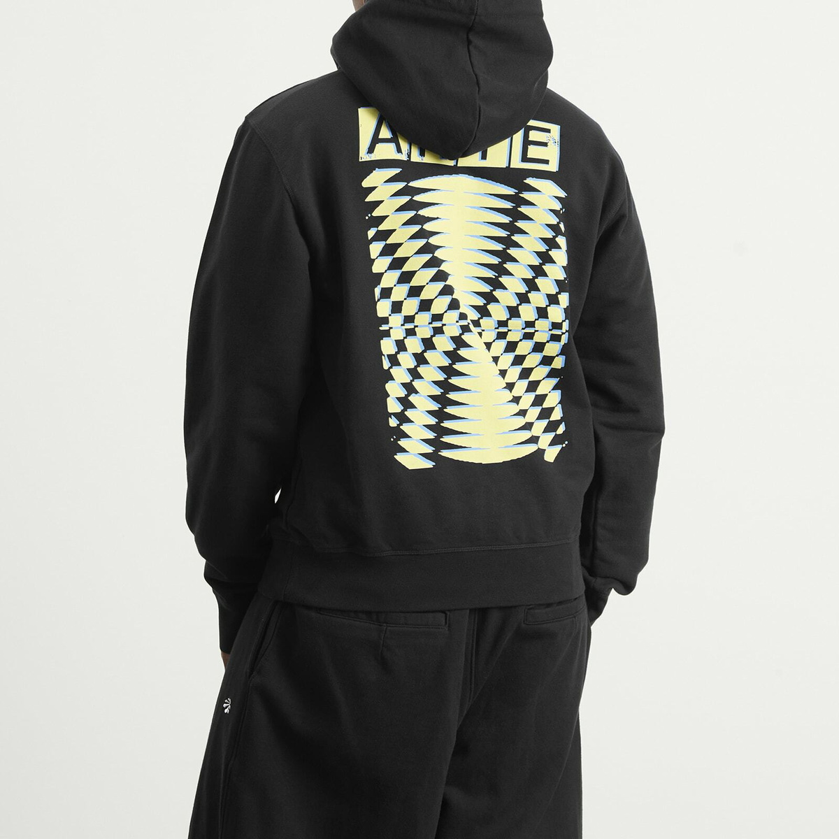 Arte Men's Back Abstract Hoodie in Black