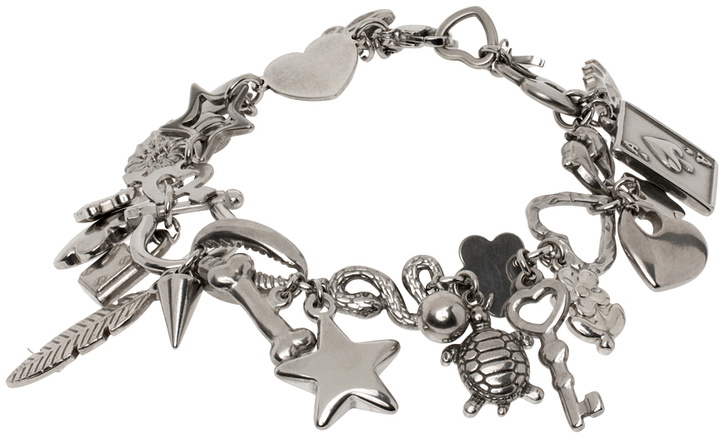 Photo: Marland Backus Silver Chrome Charm Bracelet