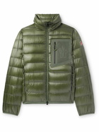 Moncler Grenoble - Logo-Appliquéd Quilted Padded Mesh-Trimmed Ripstop Down Jacket - Green