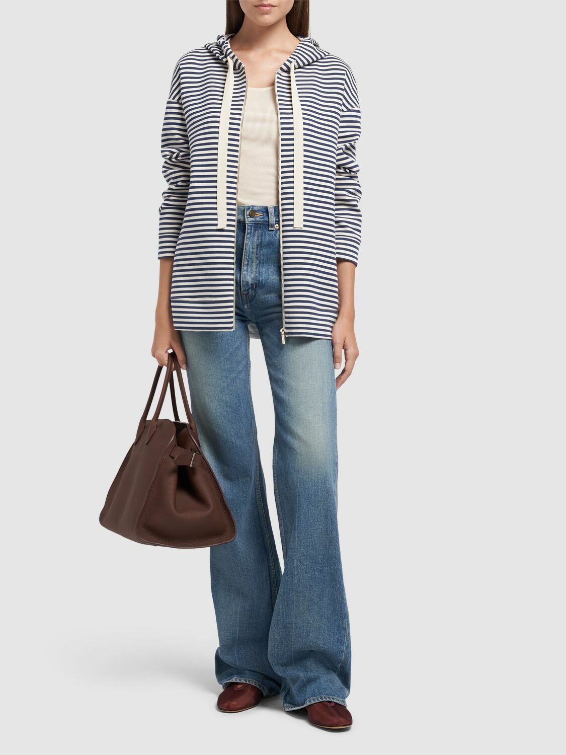 S MAX MARA Doria Scuba Jersey Zip Hoodie S Max Mara