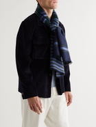 Paul Smith - Frayed Striped Knitted Scarf