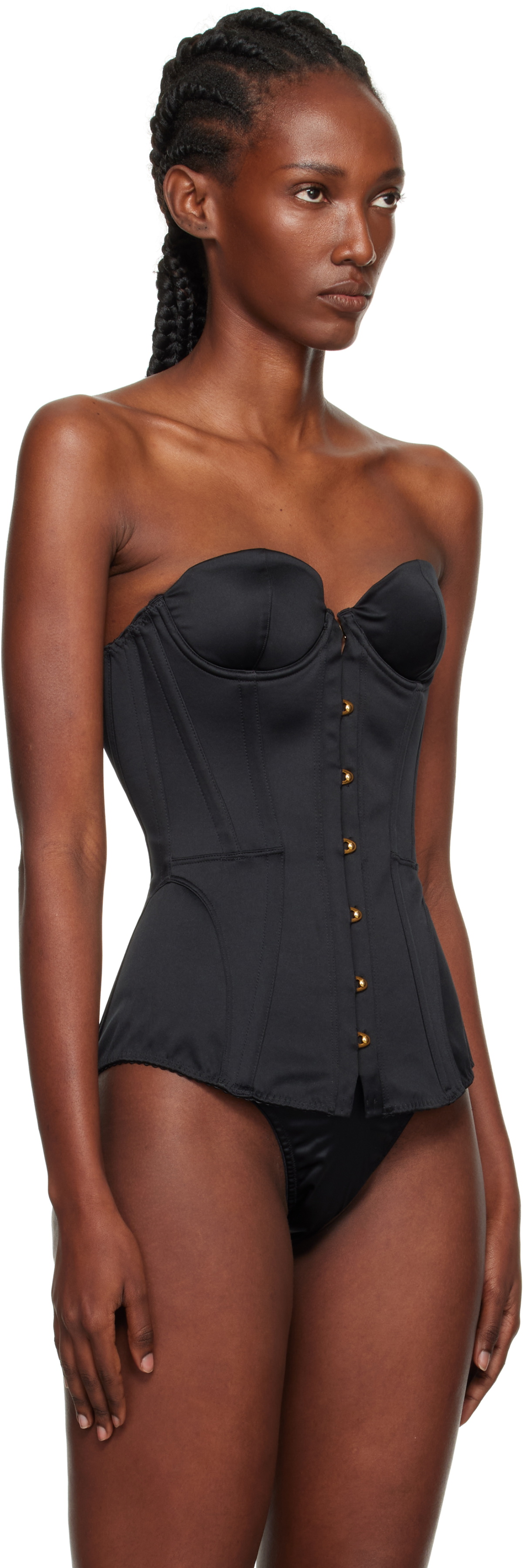 Agent Provocateur Black Mercy Satin Corset