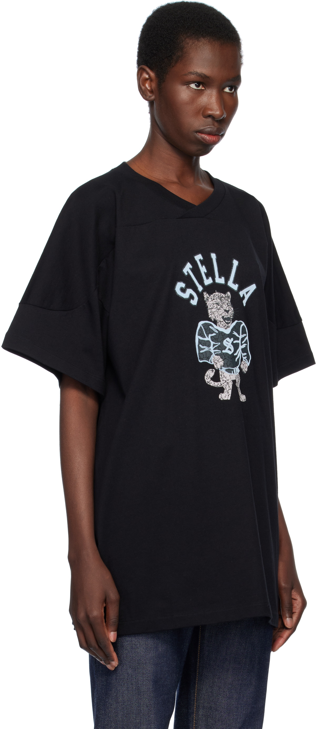 Stella McCartney Black Leopard Mascot T-shirt