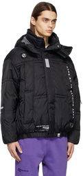 AAPE by A Bathing Ape Black Graphic Patch Jacket