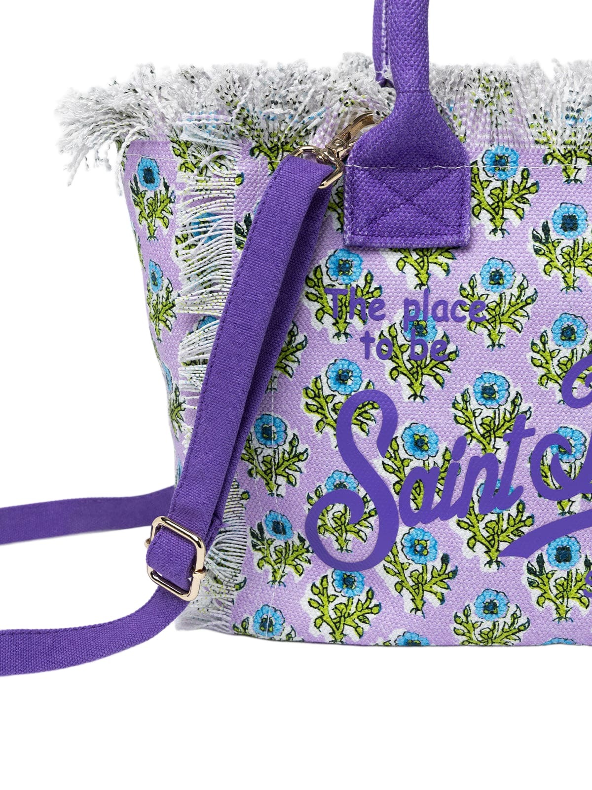 MC2 Saint Barth Flower Cotton Canvas Colette Handbag