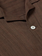 Karu Research - Camp-Collar Cotton Shirt - Brown