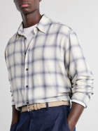 SAGE NATION - Strano Checked Twill Shirt - Blue
