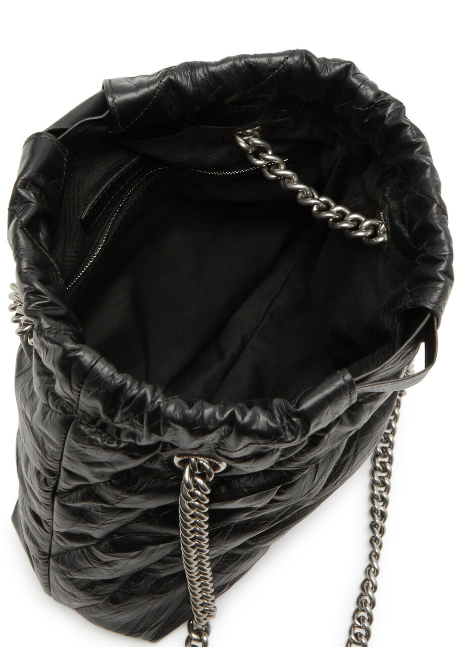 Balenciaga Crush Small Quilted Leather Bucket bag - Black - One Size