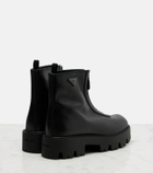 Prada Leather platform ankle boots