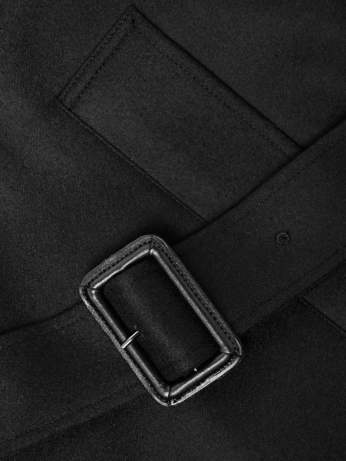 ssstein - Investigated Oversized Belted Super 120's Wool Coat - Black