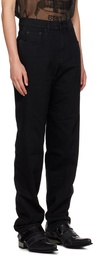 Mugler Black Twisted Seam Jeans