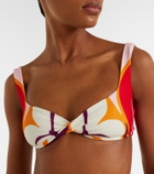 Cala de la Cruz Leon floral bikini top