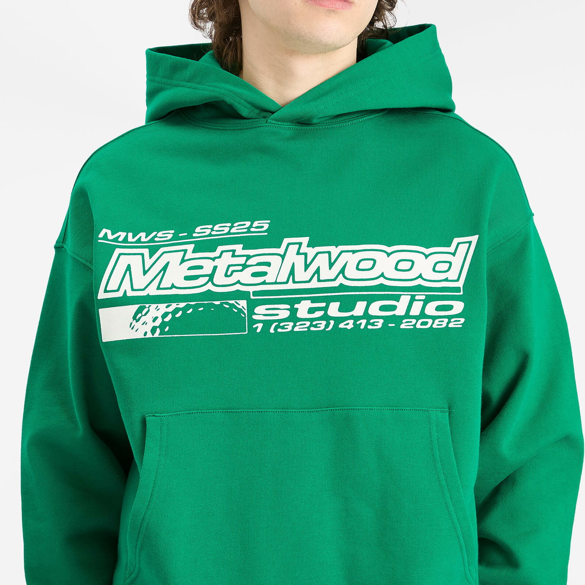 Metalwood Studio Men's La Brea Shop Hoodie in Green