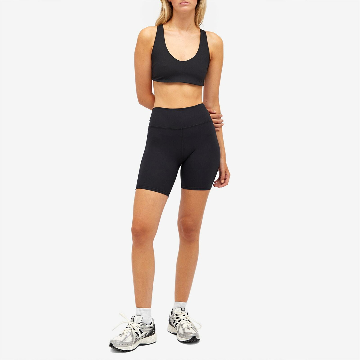 Joah Brown Women's Cross Back Bra Top in Onyx