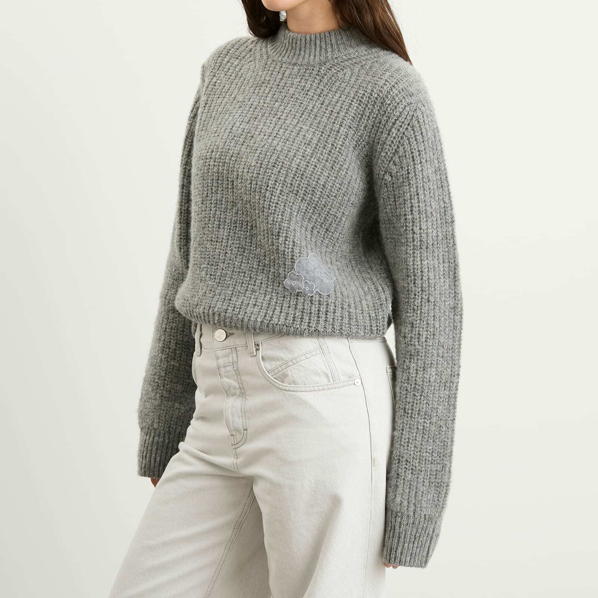 Cecilie Bahnsen Women's Bega Fisherman Knit in Light Grey