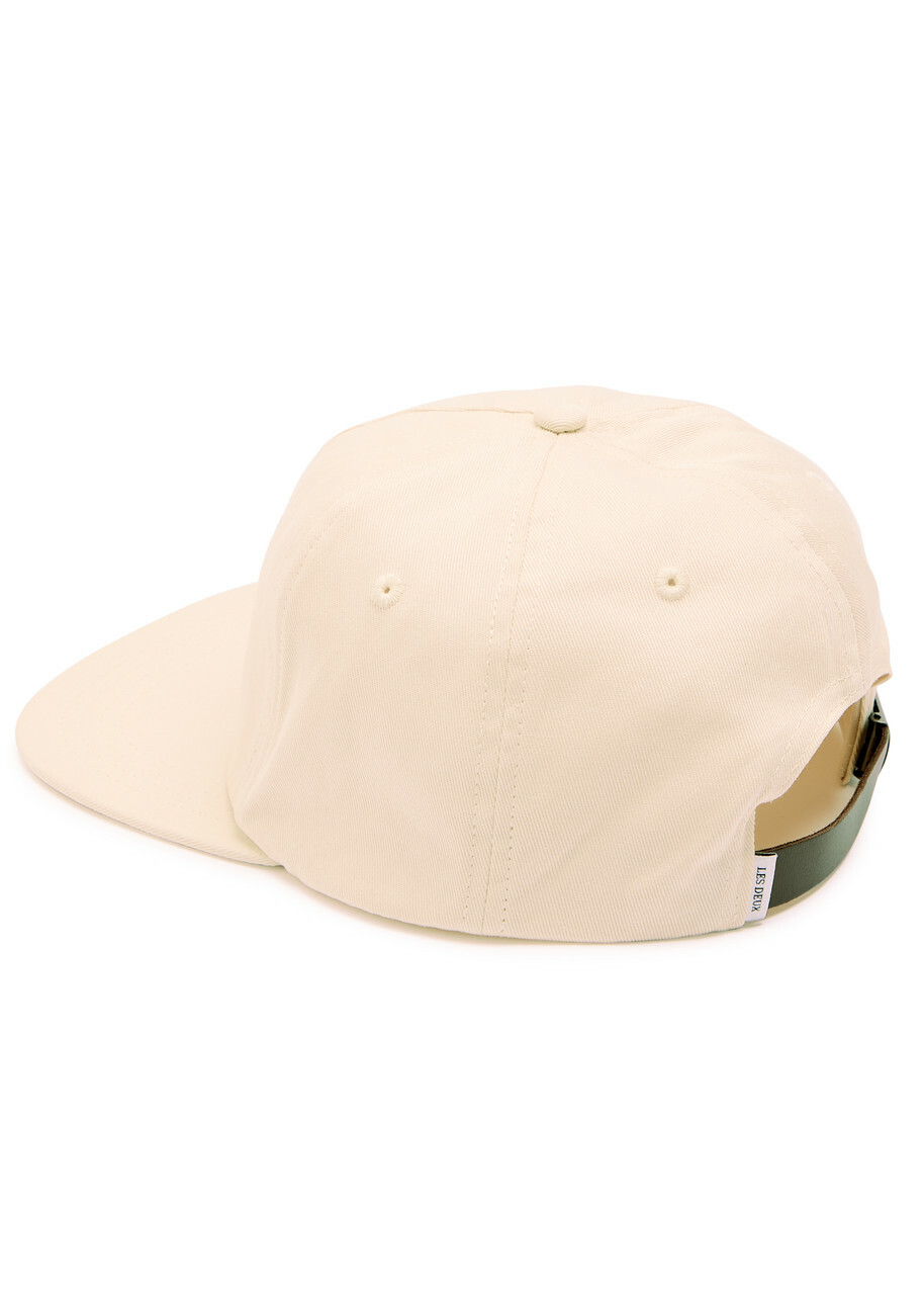 Les Deux Chess Logo-embroidered Cotton Snapback cap - Ecru - One Size