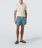 Frescobol Carioca Vidal striped cotton jacquard polo shirt