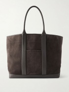 TOM FORD - Leather-Trimmed Suede Weekend Bag