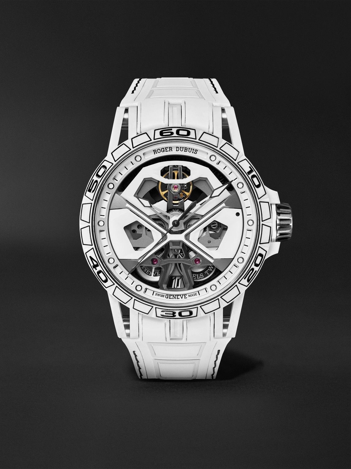 Photo: Roger Dubuis - Excalibur Huracán Limited Edition Automatic Skeleton 45mm Ceramic Watch, Ref. No. EX0947