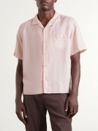 Onia - Convertible-Collar Linen and Lyocell-Blend Shirt - Pink