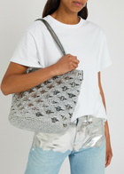 Rabanne Embellished Lurex Raffia Tote - Silver - One Size