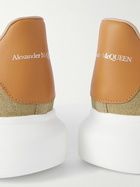 McQueen - Leather-Trimmed Suede Sneakers - Brown