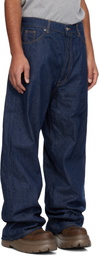 B1ARCHIVE Navy Wide Leg Jeans