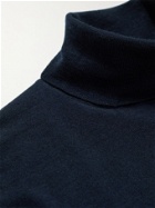 Tod's - Logo-Appliquéd Merino Wool Rollneck Sweater - Blue