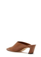 Stuart Weitzman Stassi 50 Leather Mules Brown