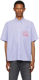 Thames MMXX. Blue & White 'Le Poche' Shirt