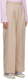 Stockholm (Surfboard) Club Beige Pleated Trousers