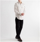 L.E.J - Striped Cotton and Silk-Blend Shirt - White