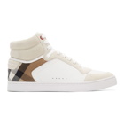 Burberry White Reeth High-Top Sneakers