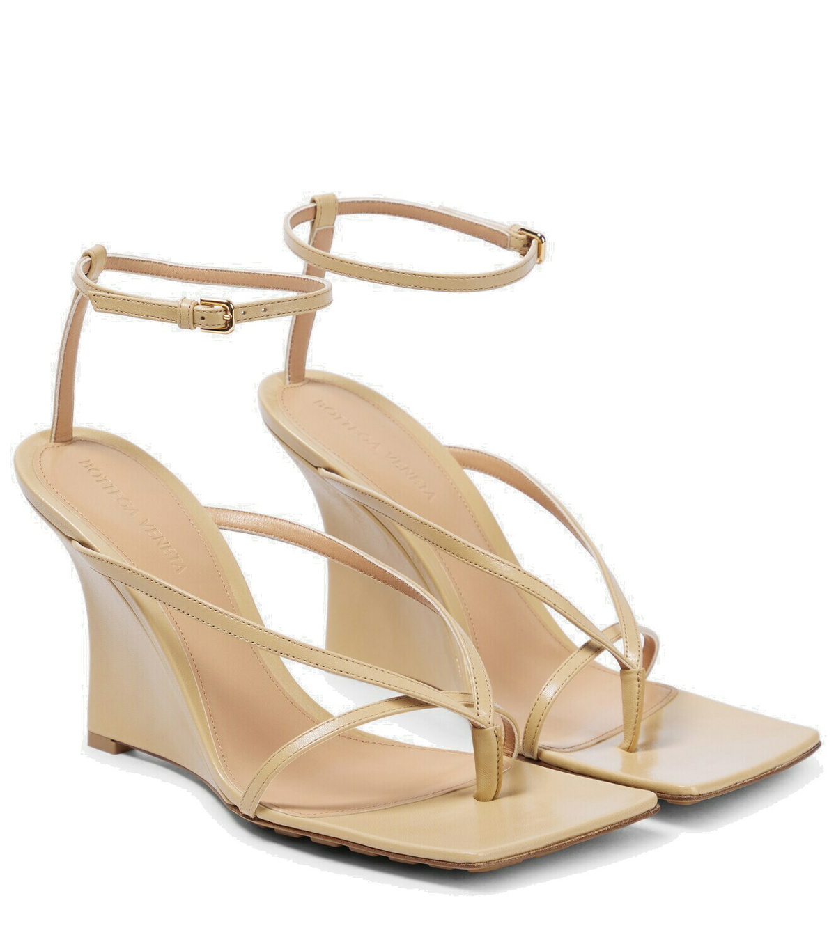 直営店☆BOTTEGA VENETA☆ お洒落♪STRETCH WEDGE ミュール Bottega Veneta Women's Stretch Strappy Wedge Sandals