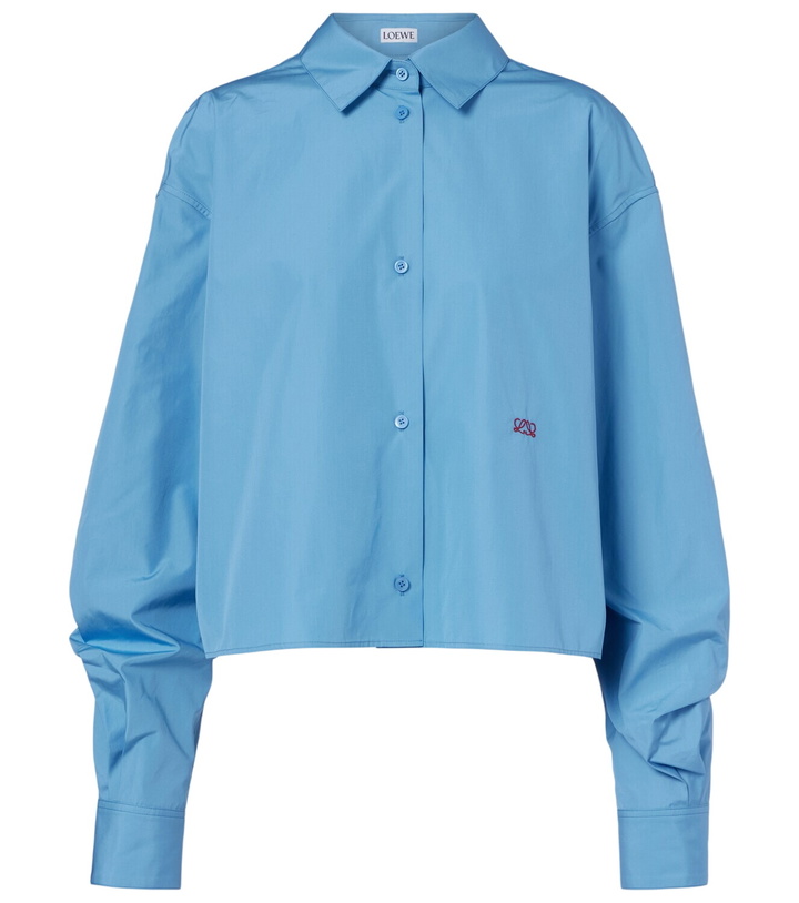 Photo: Loewe Anagram embroidered cotton shirt