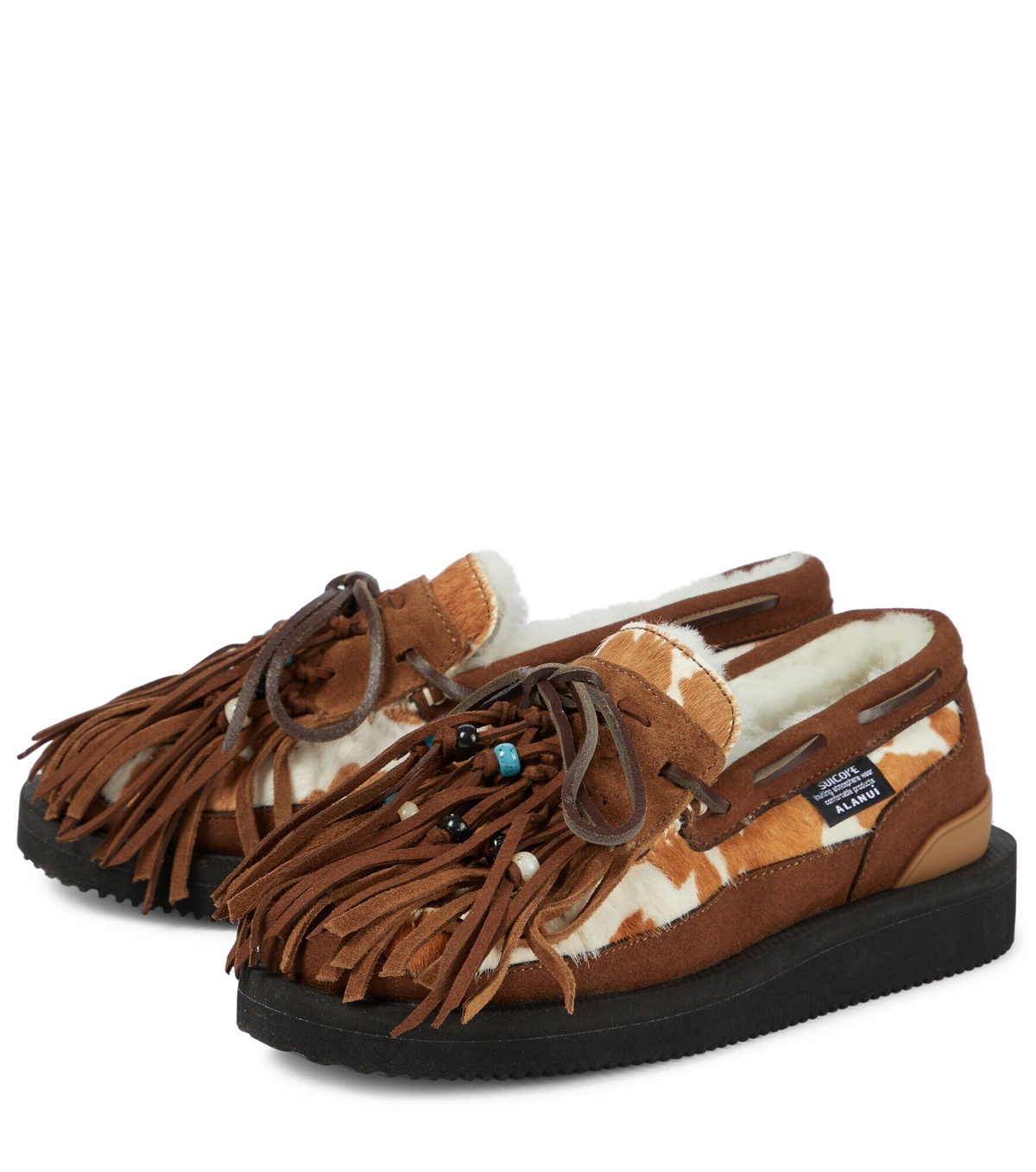 suicok × Alanui フリンジボアスリッパ Alanui - x Suicoke Owm suede moccasins Alanui