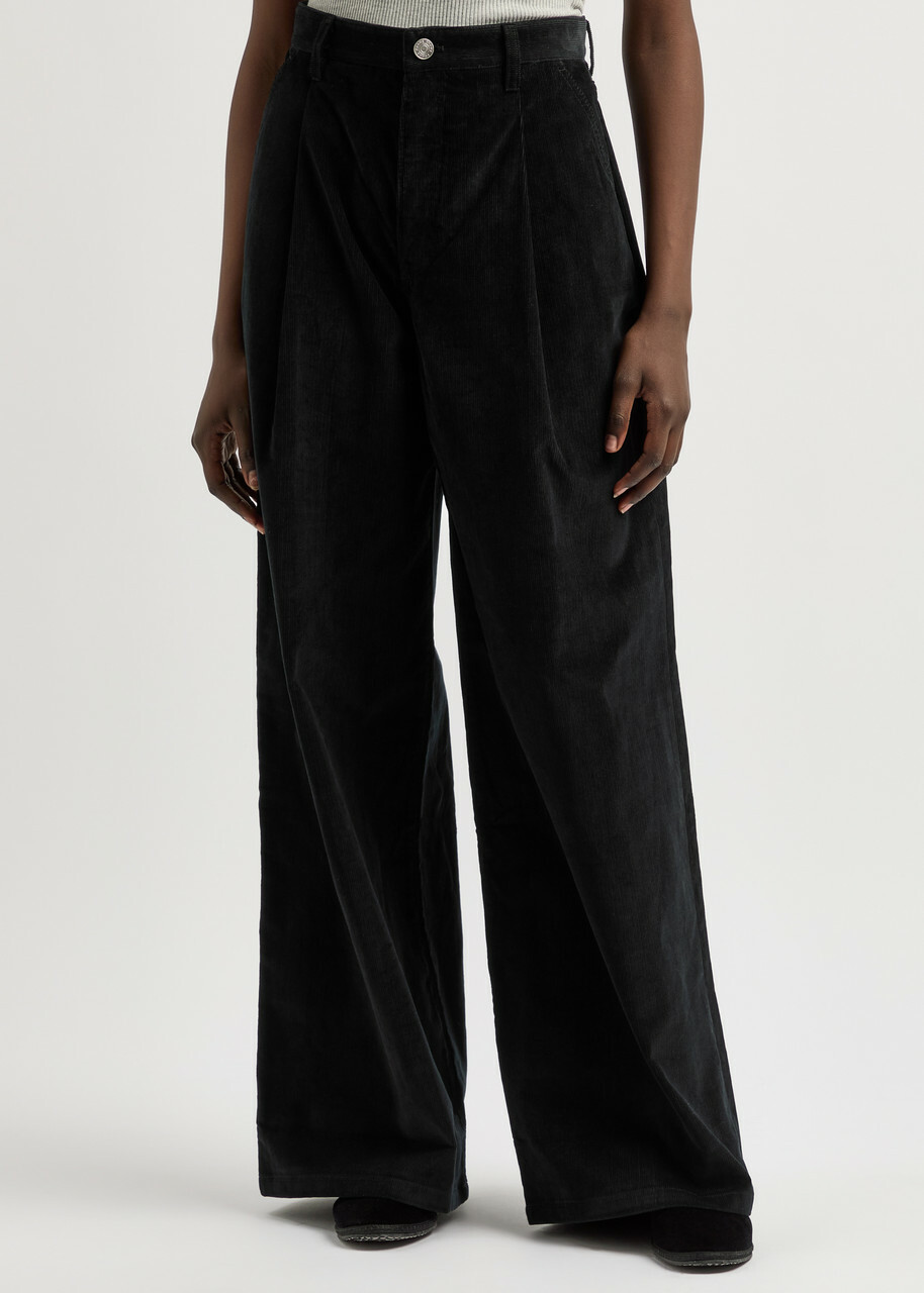 Frame Wide-leg Corduroy Trousers Black Frame Denim