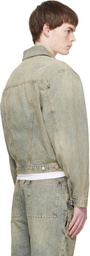 Entire Studios Blue Shrunken Denim Jacket