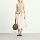 MM6 Maison Margiela Women's Knitted Gilet in Camel/Chalk