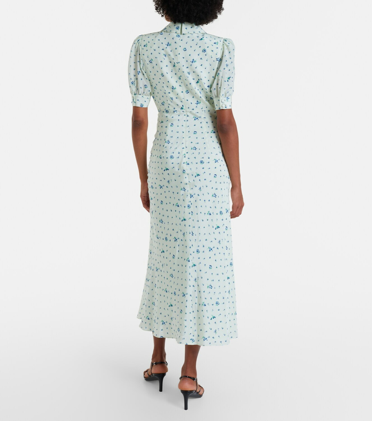 Alessandra Rich Floral silk midi dress